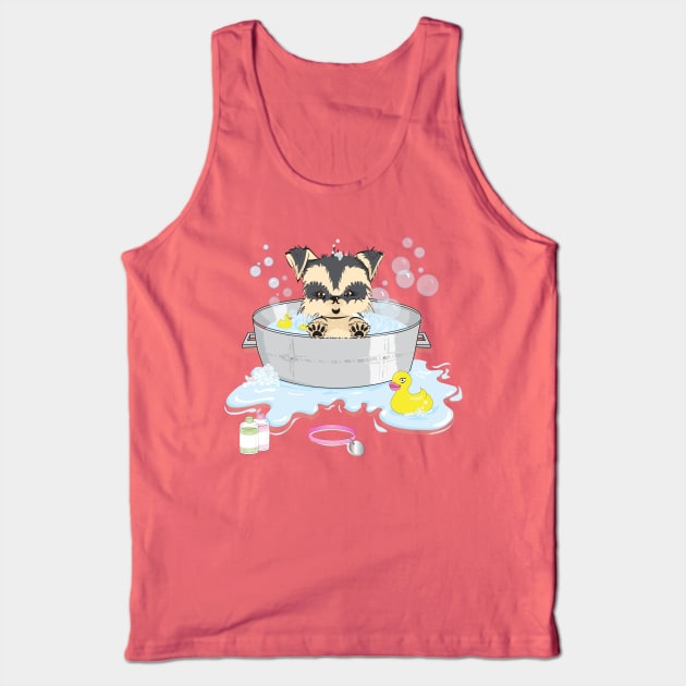 Bathing the puppy Tank Top by RebecaZum